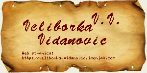 Veliborka Vidanović vizit kartica